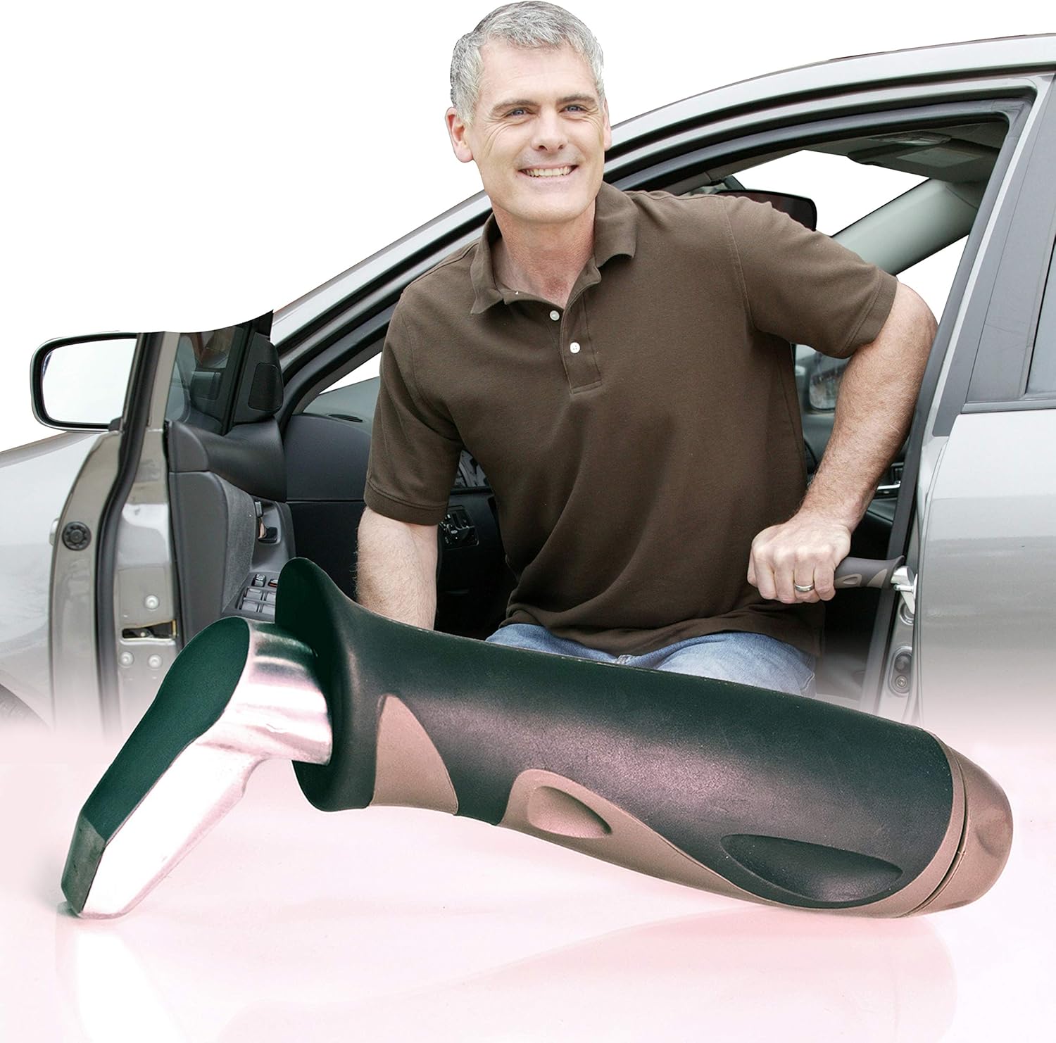 Stander Metro Car Handle Plus, Portable Vehicle Support Grab Bar, Standing Assist Mobility Aid, Includes LED Flashlight: Health & Personal Care