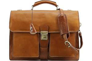 Floto Novella Leather Briefcase Attache Messenger Bag