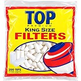 TOP - 18mm Premium King Size Filter Tips - 200 Filters per Bag