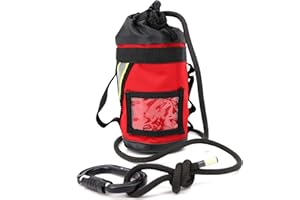 LIGHTNING X PRODUCTS Lightning X Fire Rescue Personal Escape Rope Bag Bail Out Kit w/ 40' x 8mm Rope & Carabiner NFPA