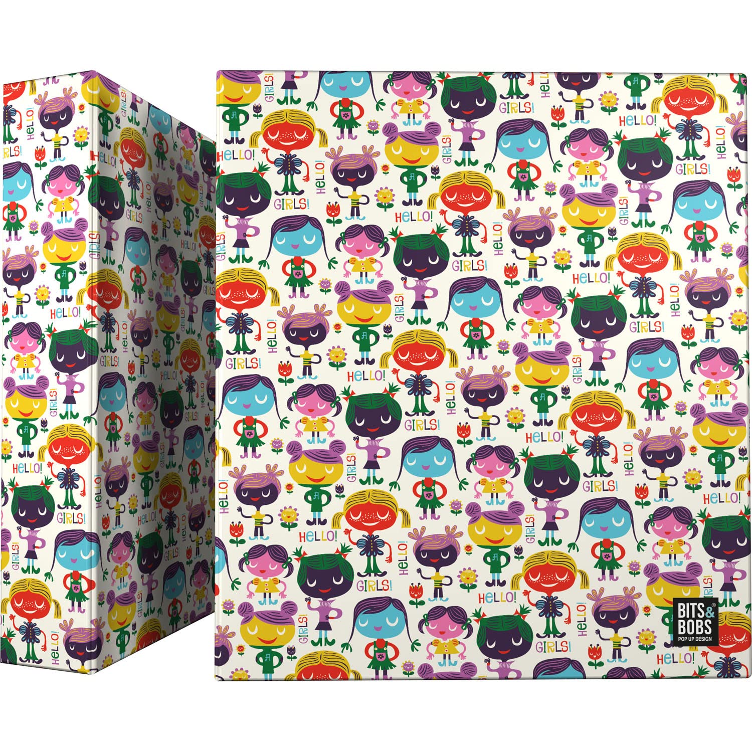 Grafoplás | A4 Ring Binder | 4 Mixed Rings 40mm | Bits&Bobs Pop Up Desing Collection | Hello | Soft Touch | FSC Certified