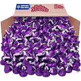 Bulk Dark Chocolate Kisses Candy 5 Pound Pack - Individually Wrapped Purple Foiled Chocolate Candy Mildly Sweet Treats for Sharing, Party Favors, Office Snacks &amp; Buffets
