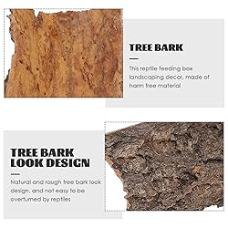 Kisangel 4Pcs Terrarium Cork bark Reptile Tree bark