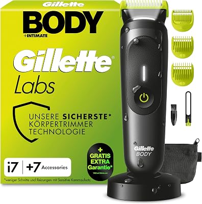 Labs i7 Body + Intimate Trimmer Herren, Schwarz/Grün