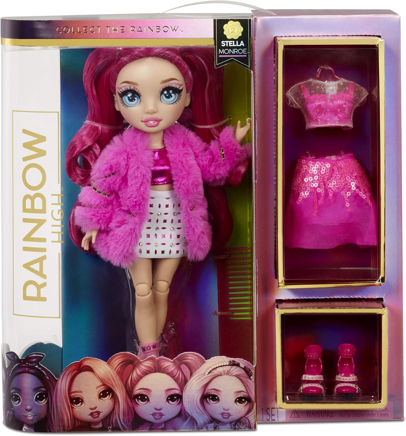 Rainbow High 572121EUC Fashion Doll, Stella Monroe, Doll With Luxury Outfits, Accessories and Fashion Doll Stand, Series 2 - Image 3