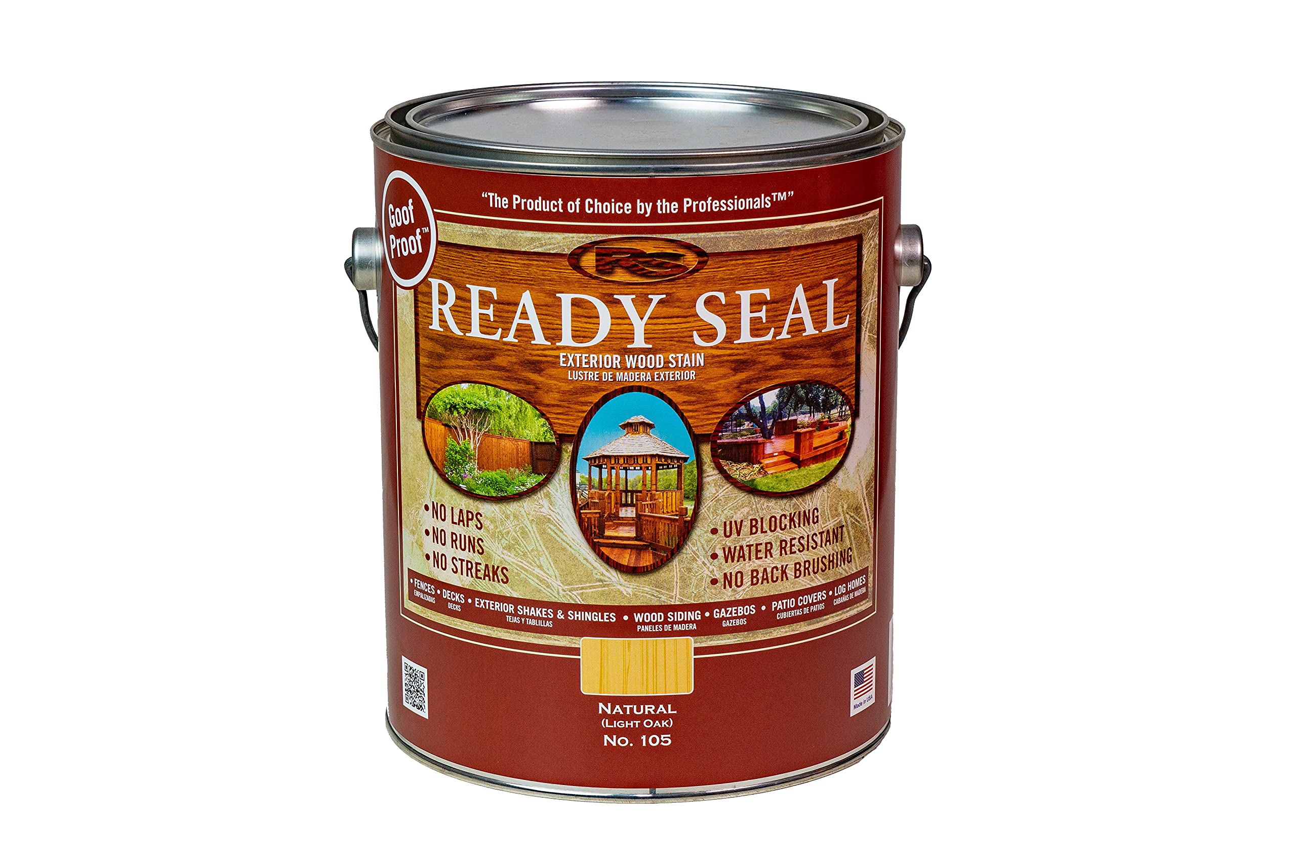 Photo 1 of 1 gal Ready Seal 105 Natural (Light Oak) Exterior Stain and Sealer For Wood