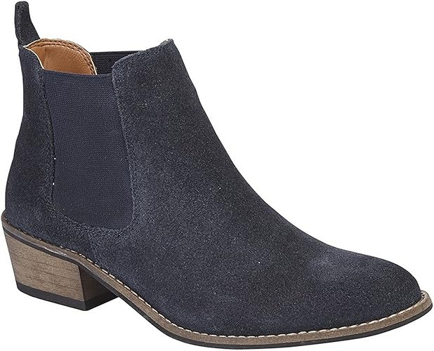 womens navy ankle boots uk
