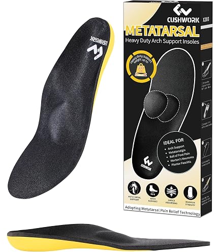 ABEO Men's 3D3 CORE CASUAL Orthotic Insoles - Post Neutral, Metatarsal Arch Support, Plantar Relief, Black