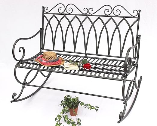 Dandibo Schaukelbank Metall Wetterfest Dunkelgrau 112 Cm Gartenbank 132730 Parkbank Sitzbank Garten Schaukel Amazon De Kuche Haushalt