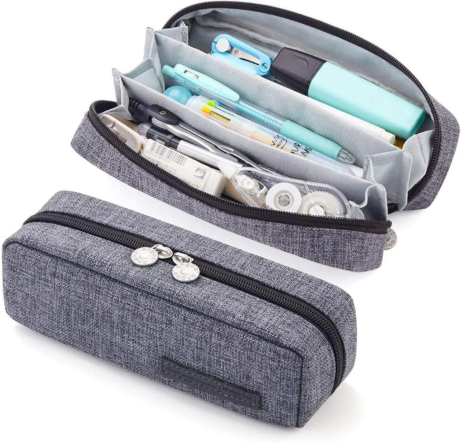 Federmäppchen Mit 3 Fächern - Große Kapazität Für Schule & Büro