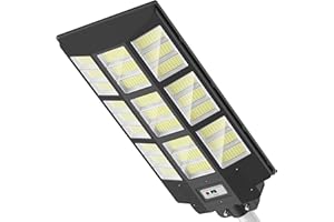 OKPRO Solar Street Lights Outdoor - 1800W Solar Outdoor Lights 7000K Solar Parking Lot Lights Dusk to Dawn, Street Lights Solar Powered with Motion Sensor for Yard, Stadium