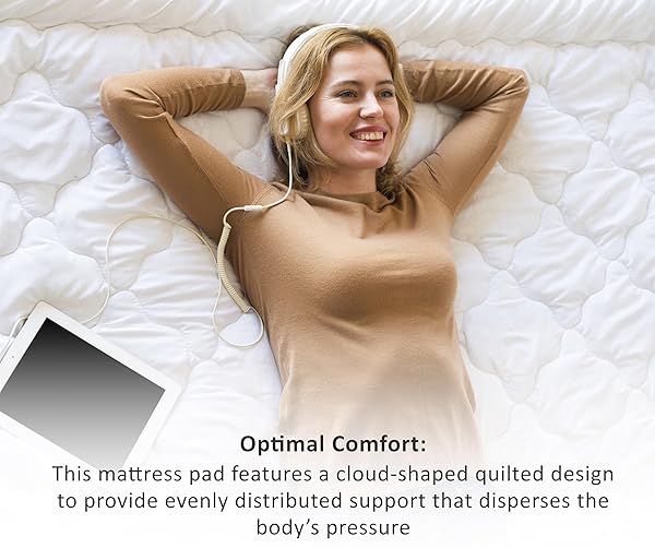 ZOYER QUEEN MATTRESS COVER, QUILTED WATERPROOF MATTRESS PROTECTOR QUEEN SIZE, HEXAGONAL DESIGN MATTRESS PAD STRETCHES UP TO 16 INCHES DEEP POCKET, BREATHABLE, EXTRA SOFT MATTRESS TOPPER (WHITE)