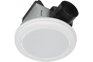HOMEWERKS WORLDWIDE Homewerks 7130-18-BT Bathroom Fan with LED Light and Bluetooth Speaker 80 CFM 1.5 Sones White 4000 Kelvin CCT Light 600 Lumens