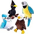 Audubon Plush Stuffed Birds | Audubon Stuffed Bird Set | Set of 4 Talking Birds Toy | Plush Birds with Authentic Sound | Includes 4 Talking Birds