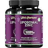 Liposomal Pure Zinc Picolinate Supplement with Copper, Immune Support, Metabolism, and Skin Health | High Potency, for Adults Men & Women | Powerful Antioxidant | 90 Capsules (Pack of 2)