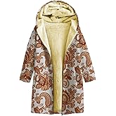 Biacolum Sweatshirts for Women Trendy Graphic Loose Casual Sherpa Fleece Lined Hooded Jacket Heavyweight Soft Winter Outwear