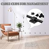Sukudon 100 Pcs Black Self-Adhesive Cable Clips Wire Management Holder Organizer view 2