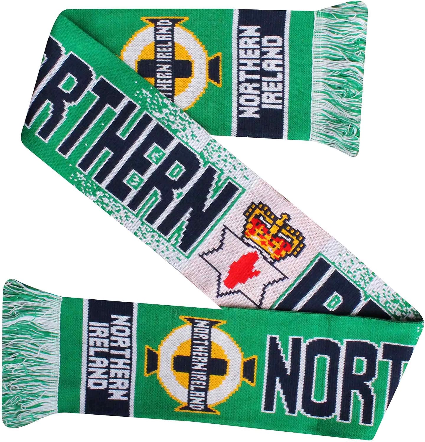 Northern Ireland Football Fans Scarf (100% Acrylic), Multi, 145cm x 16cm