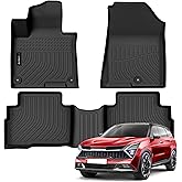 Auxko All Weather Floor Mats Fit for Kia Sportage Hybrid 2023 2024 2025 2026 TPE Rubber Liners Accessories All Season Guard Odorless Floor Mats