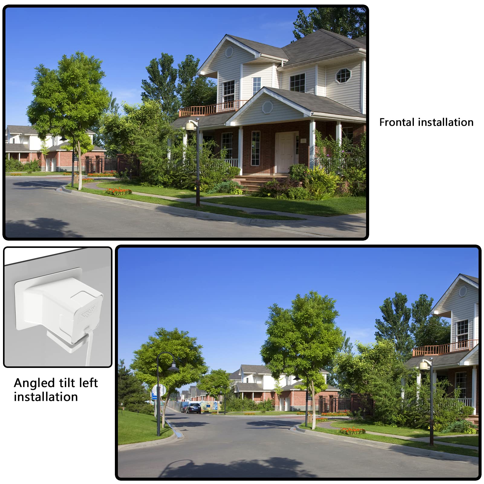 Angled Window Mount for Wyze Cam v4 Cam V3, 20 Degrees Tilt ( Up/Down/Left/Right ), Through Window Use Cam v4 v3, Helps You Watch Front Yard and Driveway ( Black/Pack of 2)