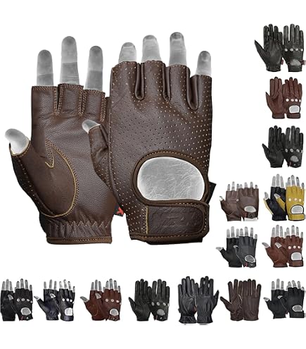 Fngerless 100% Genune Leather Drvng Chauffer Gloves Cyclng Gloves Fngerless 100% Genune Leather Drvng Chauffer Gloves Cyclng Gloves
