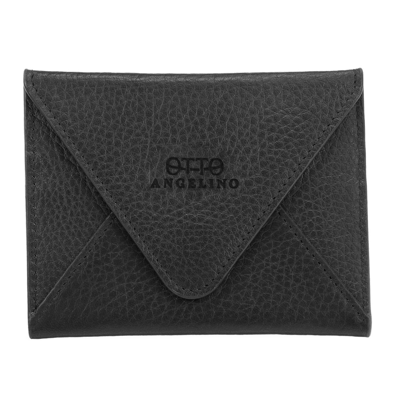 Otto Angelino Genuine Leather Credit Card Holder and Travel Wallet Envelope with Magnetic Clasp, Credit Card Holder - Unisex