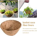 CECOMBINE 4Pcs 8" Metal Hanging Baskets with Coco Liner for Plants view 3