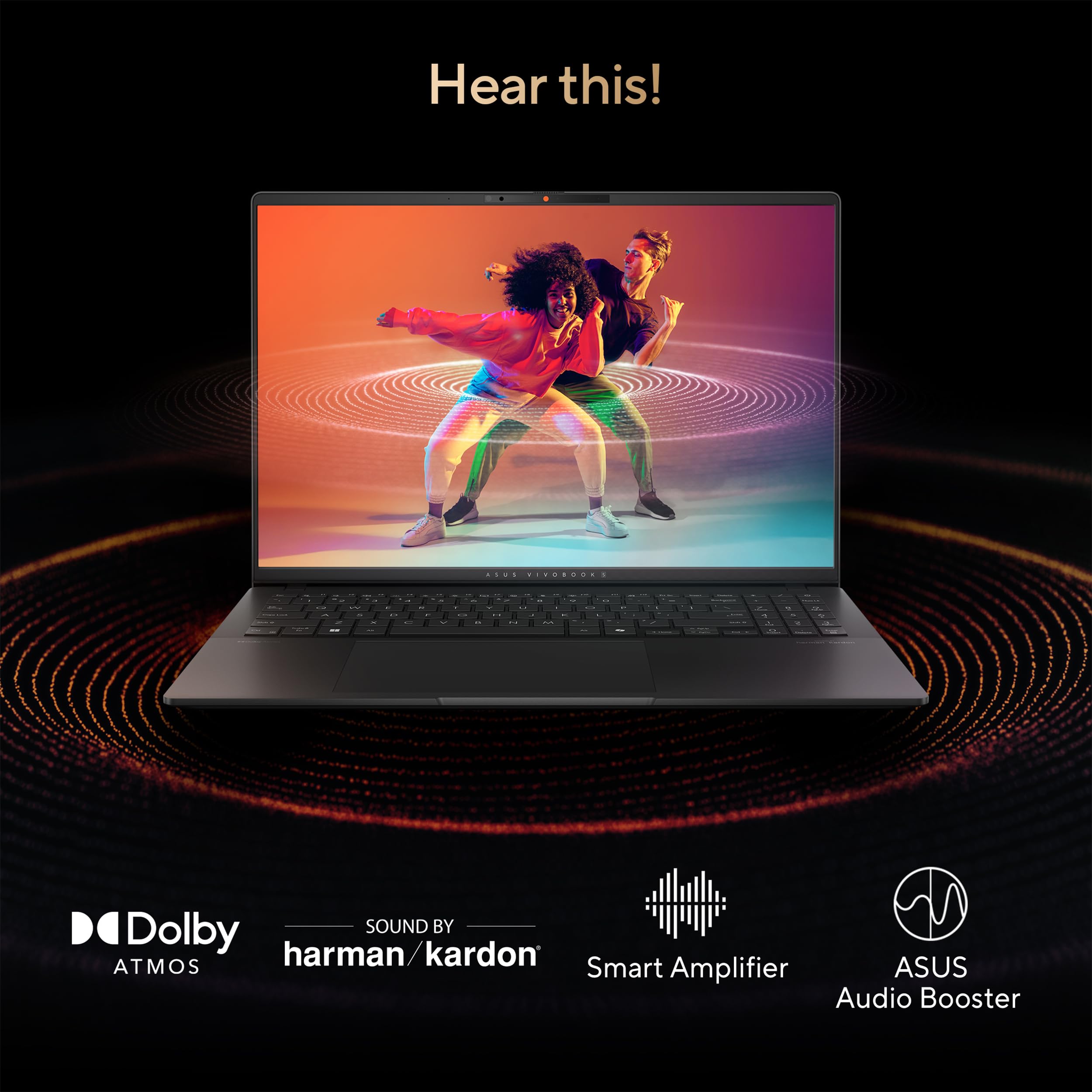 ASUS Vivobook S16 Laptop, Copilot+ PC, AMD Ryzen AI 7 350 with XDNA NPU, 16GB Memory, 1TB SSD, Neutral Black, M5606KA-DS76