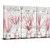 Visual Art Decor God Says You Are Wall Art Motivational Quotes Wall Decor Bathroom Bedroom Wall Decor Picture Framed 8x16inchx3Pieces (Pink)