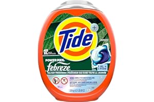 Tide Power Pods Laundry Detergent Pacs with Febreze, Botanical Rain Scent, Febreze Freshness with Odor Eliminators, 45 Count