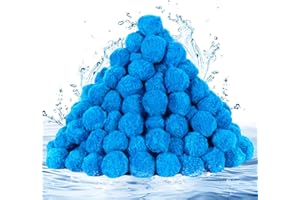 Askyli 3.08 lbs Pool Filter Balls for Sand Filter, Reusable Pool Sand Filter Balls, Efficient Blue Filter Media Balls, Pool Filter Balls for Swimming Pool (Equals 110lbs Pool Filter Sand)