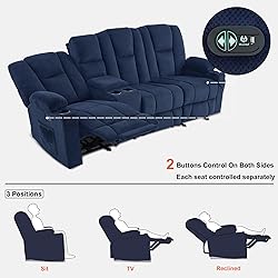 MCombo Power Reclining Sofa with Heat and