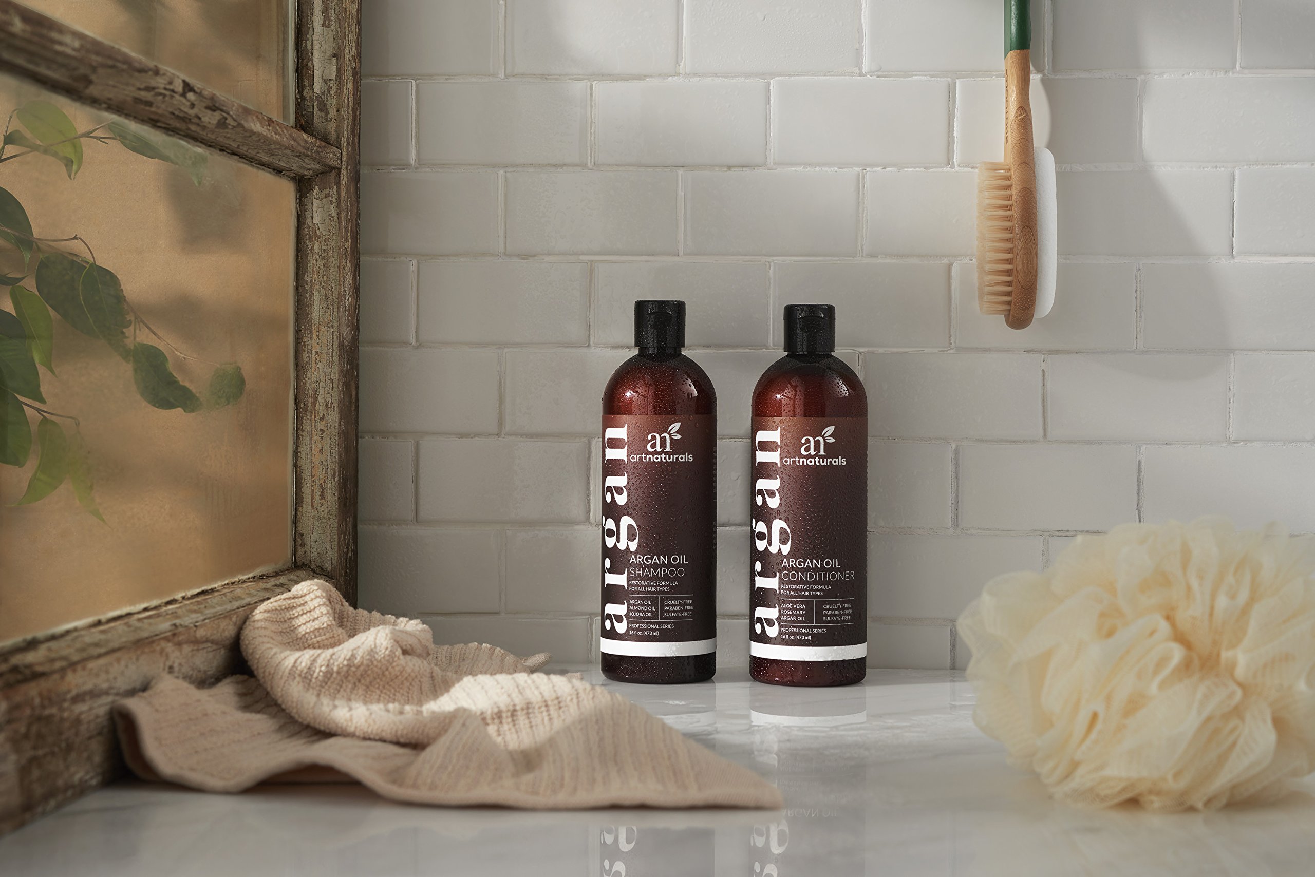 ArtNaturals Organic Moroccan Argan Oil Shampoo and Conditioner Set (2