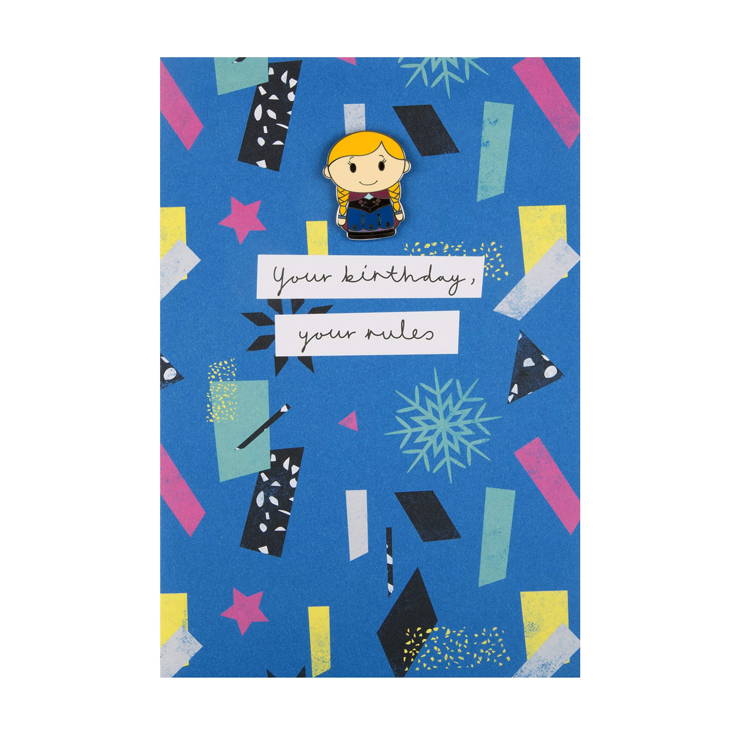 Hallmark Disney's Frozen Birthday Card - With Anna Pin Badge