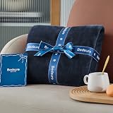 Bedsure Fleece Throw Blanket 150x200 Navy Soft Microfibre Polyester view 7