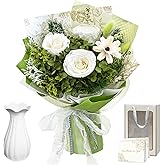 Preserved Flowers Bouquets, Flowers for Delivery, Flowers Christmas Birthday Gifts for Women Mom Grandma Wife Friends, Green