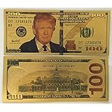 Authentic $100 President Donald Trump Authentic 24kt Gold Plated Commemorative Bank Note Collectors Item by Aizics Mint