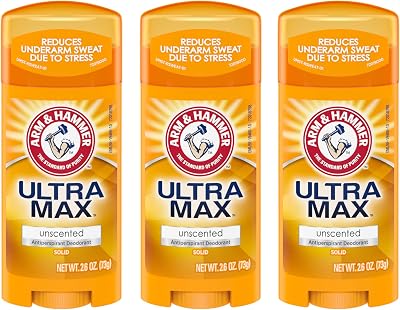 Arm & Hammer Ultramax Unscented Anti-Perspirant Deodorant Solid 2.6 oz Pack of 3