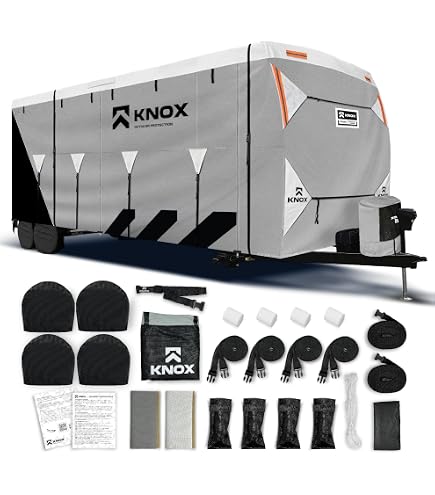 thumbnail image 2 of WBLKAMAO Truck Camper Cover 210D Oxford Cloth Camper Cover 2 of 11