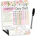Dry Erase Chore Chart for Kids – Daily Responsibility and Reward Chart, Magnetic Chore Chart for Refrigerator, Behavior Board for Toddlers and Kids, Weekly Checklist