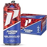 Phorm Energy Drink, Cherry Slush, Sugar Free, 16 oz 12 Pack | With 200mg Natural Caffeine from Green Tea, Nootropics, Electrolytes &amp; B Vitamins, Supports Focus and Sustained Energy