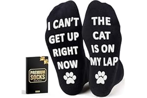 VICRAZY Funny Gifts For Men, Women – Fuzzy Cat Sock For Cat Dad Mom - Christmas Gifts, Stocking Stuffers for cat Lovers