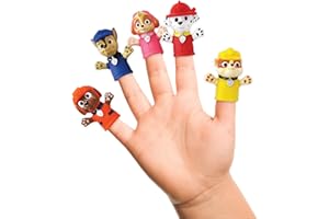 GINSEY Nickelodeon Paw Patrol Finger Puppets - Party Favors, Educational, Bath Toys, 1st Gen, 5 Count (Pack of 1)