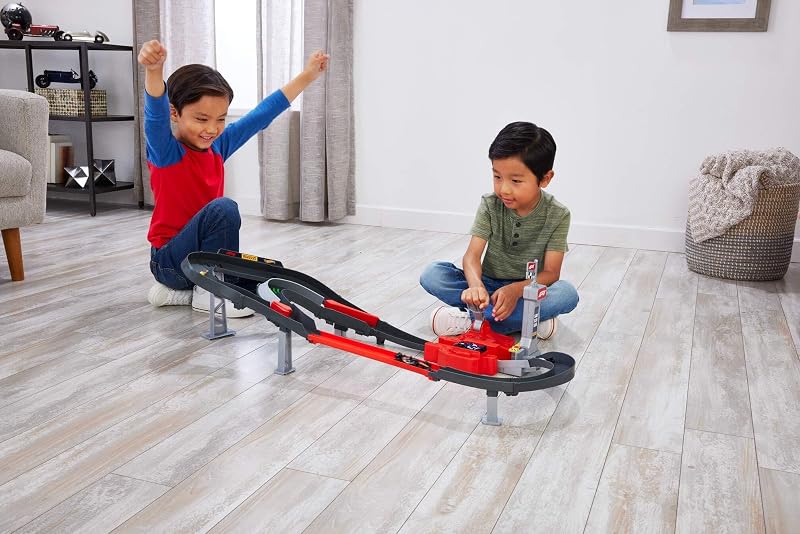 Conjunto de pistas para carros de brinquedo, 3 veículos metálicos de Fórmula 1 à escala 1:64: McLaren F1 Team, Alpine e VCARB, circuito de corridas de alta velocidade um contra um, JDY15