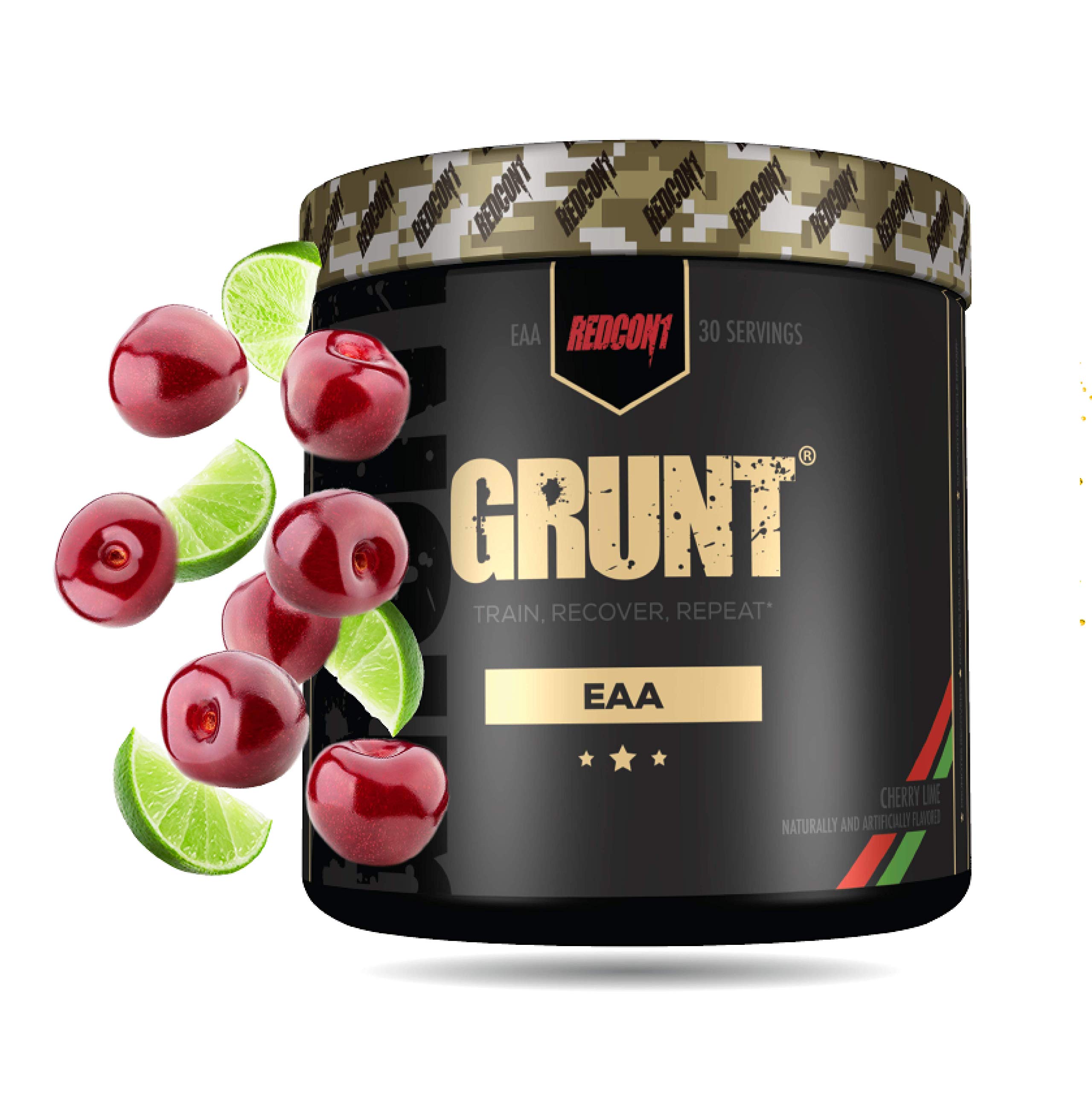 Redcon1 Grunt, EAAs, 30 Servings, Recovery Supplement (Cherry Lime)