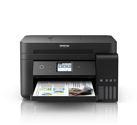 Epson EcoTank ET-4750 4-in-1 Tinten-Multifunktionsgerät (Kopierer, Scanner, Drucker, Fax, A4, ADF, Duplex, WiFi, Ethernet, Di