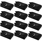 Meanplan 12 Pcs Microfiber Fabric Golf Towel 16 x 23 Inch Tri Fold Towels for Golf Bags with Heavy Duty Clip Waffle Pattern Towel for Men Women Club Gifts