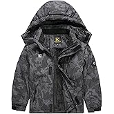 Keevoom Boys Winter Coat Ski Jacket Windproof Kids Snowboard Warm Fleece Snow Coat Waterproof Outdoor Hooded Ski Coats