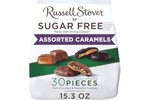 RUSSELL STOVER Sugar Free Assorted Caramels in Chocolate Candy, 15.3 oz. bag