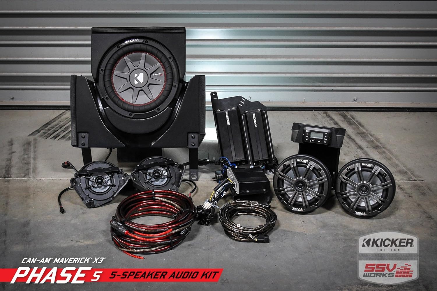 Can-Am Maverick X3 Complete Kicker 5 Speaker Plug-and-Play System
